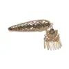 Novo Grampo de Cabelo com Franja Estilo Chinês com Toque de Luxo, Presilha de Cabelo com Strass para Testa e Lado, Grampo para Cabelos Soltos e Franja, Acessório de Cabelo Presilha de Bico de Pato