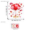 2026 Aike Día de San Valentín Romántico Rosa Corazón Calcomanía Electrostática Decoración de Fondo para Ventana de Vidrio Calcomanía Autoadhesiva