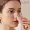 Masajeador de rana de jade, raspador facial, raspador de nariz de cristal rosa, masajeador de ojos, varilla para aliviar los músculos de la nariz y las orejas, masajeador de nariz