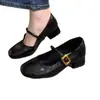 Zapatos de Calle de Gama Alta Estilo Chanel con Correa Única para Mujer, Primavera/Verano 2026, Zapatos de Abuela, Mocasines, Zapatos de Tacón Grueso