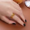 Anillo de pareja con personalidad simple, estilo vietnamita, dorado y arena, de latón chapado en oro, anillo de moda con giro, anillo entrelazado para dedo, regalo
