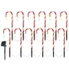 Luces de Jardín Transfronterizas Luces Solares LED para Exteriores Luces Decorativas de Papá Noel y Bastón de Caramelo Luces para Césped de Jardín