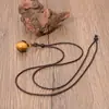 Colgante de una sola cuenta de piedra ojo de tigre natural 7A de 16 mm cordón retráctil exportación de comercio exterior productos estrella venta al por mayor de cuentas individuales de piedra ojo de tigre