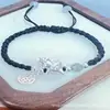 Pulsera Nueva de Plata Pura con Caballo para el Año del Caballo, Bestia Dorada Devoradora de Fortuna, Perla de la Fortuna, Pulsera Nueva de Moda Estilo Chino al por Mayor