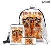2025 Transfronteiriço Boneco de Pau de Madeira Shan Hai Jing Tungtungtung Mochila Escolar Bolsa de Ombro Estojo de Lápis Conjunto de Três Peças