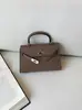 Bolsa 2026 Nuevo Estilo de Moda Segunda Generación Bolso Kelly 22cm Hebilla Plateada Primavera Verano Sentido de Alta Gama Bolso para Mujer Hombro Único Cruzado de Hombro Bolso de Mano