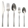 Cubiertos Delgados de Acero Inoxidable Transfronterizos Creativos con Patrón de Árbol Corte de Cintura Delgada Cuchillo para Carne, Tenedor, Cuchara, Cuchara para Postre, Cuchara para Café