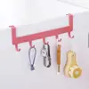 Colgador de puerta de gabinete para cocina y hogar, estante de almacenamiento de pared sin taladro, perchero de pared para dormitorio sin clavos para colgar en la puerta