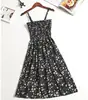 Vestido Floral de Alça Feminino Novo Chiffon Design Sense Vestido Base Estampado Pequeno