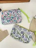33262 Bolso de Mano Floral Simple Estilo Coreano con Cuerda de Colores Bolsa de Almacenamiento Portátil Bolsa de Viaje para Artículos de Tocador y Maquillaje Bolsa de Almacenamiento