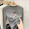 Linda camiseta de manga larga para niñas, con estampados de dibujos animados, cuello redondo, estilo jersey y diseñada como una capa base cálida. Hecho con tela suave y cómoda, es perfecto para niños mayores.
