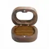 Caja de Anillo de Madera de Nogal Negro con Ventana, Caja de Joyería de Madera Maciza con Ventana Transparente, Caja para Anillo de Compromiso de Diamante, Caja de Almacenamiento para Pendientes