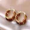 Pendientes de Aro con Brillo de Diamantes Retro Maillard para Otoño e Invierno para Mujer Diseño de Nicho Exquisitos Versátiles Elegantes Únicos Pendientes Pendientes