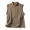 Nuevo chaleco casual funcional urbano para hombre, ligero para exteriores, alta elasticidad, transpirable, secado rápido, con cuello alto, protector solar