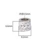 Cuentas espaciadoras de plata de ley S925 bañadas en oro blanco con diamantes y forma de oreja de trigo, cuentas de plata con agujero grande, accesorios para pulseras de bricolaje.