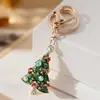 Llaveros de la Serie Navideña Europea y Americana, Colgantes de Metal Esmaltado de Árbol de Navidad Lindos, Decoraciones Navideñas, Venta al por Mayor Transfronteriza
