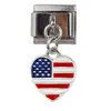 Pulseira Pingente Módulo Popular Italiano Transfronteiriço Série Bandeiras Montagem Elástica DIY Aço Inoxidável Corrente