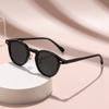 Gafas de Sol de Moda con Montura Redonda Pequeña Almohadilla para la Nariz Versátiles a Prueba de UV Gafas para Viaje al Aire Libre Parasol Gafas de Sol para Pesca