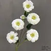 Flores Artificiais Brancas para Decoração de Casamento, Flores de Seda, Ornamentos de Flores Artificiais, Arte Floral Seca, Materiais de Rosa, Arranjo de Flores para Corredor, Arranjo de Parede e Chão