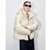 "Plan de Oxígeno" oferta especial de temporada baja, chaqueta acolchada, abullonada y suave, 90% plumón, abrigo casual corto con capucha para mujer