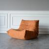 Sofá individual de diseño Caterpillar para sala de estar y dormitorio, Silla de ocio de tela perezosa o cuero, Apartamento pequeño, Lujo ligero