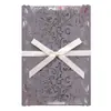 Tarjetas de felicitación navideñas, invitaciones de boda estilo europeo, tarjetas con bordes de encaje, blanco puro, diseños cortados a láser, invitaciones de compromiso, disponibles en stock