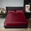 Sábana Bajera Ajustable de Satén Hielo Transfronteriza Color Sólido Protector de Colchón de Seda Fresca Cubierta de Cama Antideslizante Cubierta de Polvo Amazon