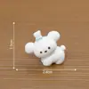 Paisagem em miniatura com filhote fofo de gravata borboleta, adoráveis acessórios de decoração DIY para casa de bonecas, pequenos enfeites para carro ou mesa