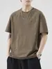 Ropa para Hombre Fengshe / Presenta principalmente camisetas de manga corta holgadas de seda helada bordada de peso pesado de 260g estilo japonés para hombre, adecuadas para la moda casual de verano