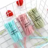 Conjunto de garfos para frutas, palito de frutas descartável de plástico com dois dentes, para uso doméstico, para comer bolos de frutas, sobremesas, lanches, garfos pequenos