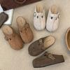 2025 Nuevos Zapatos de Medio Uso Estilo Retro Francés con Suela Gruesa y Puntera Reforzada para Mujer Birkenstock con Mayor Altura Piel Genuina Zapatos Informales