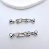 Cobre Banhado a Ouro Cor de Alta Retenção Corrente Fecho Simples Pulseira Colar Fecho Artesanal DIY Acessório de Joia Materiais Atacado