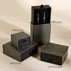 Caja de Joyería Extraíble Gris para Pulseras, Anillos, Pendientes, Collares Caja de Empaque Papel Especial Cajón Caja de Regalo Se Puede Imprimir LOGOTIPO