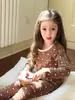 Nuevo conjunto de pijama de otoño e invierno para niñas timo, que consta de una parte superior y una inferior, ropa de otoño e invierno para niños, pijamas casuales con temática de dibujos animados y pantalones para dormir