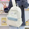 Mochila de estilo minimalista para adolescentes mujeres, estilo coreano, color sólido, gran capacidad, mochila casual para estudiantes de secundaria y preparatoria