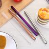 [Yigang] Pajita de acero inoxidable color perla, pajita para té con leche, múltiples especificaciones, compatible con tallado 304/316
