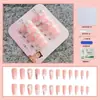 Venta Directa Personalizada de Fábrica Uñas Cortas, Medias y Largas para Manicura, Uñas Portátiles de Fototerapia Hechas a Mano, Pegatinas para Uñas, Estilo de Lujo Accesible 24 Piezas