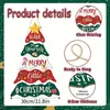 Novo conjunto de vitrine de Natal transfronteiriça para decoração de cena, decorações penduradas DIY, pingentes, etiquetas e placas de casa de madeira