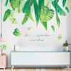 Nuevo LD96004 Hoja verde tropical fresca Dormitorio Sala de estar Entrada Hogar Decoración de pared Adhesivo de pared autoadhesivo