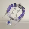 Pulsera de Cuatro Piezas de Cuentas Dulces Estilo Girly Mariposa Lujo Ligero Mejor Amiga Estudiante Regalo