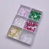 Gemas de Vidrio de Forma de Huevo Coloridas con Base Plana, Piedras de Vidrio Rosadas Lisas Redondas Sueltas, Pedrería Semi-Circular para Arte de Uñas, Piedras de Adorno para Manualidades