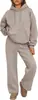 Nuevo conjunto de dos piezas de sudadera con capucha casual y pantalones deportivos de pierna recta, estilo europeo y americano, transfronterizo, para otoño e invierno, en stock