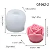 Molde de Silicona de Capullo de Rosa Tridimensional 3D Agujero Único Flor de Rosa Completa Vela Aromática Molde para Bricolaje Molde de Yeso