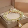 Três Vidas Encontram Você Pulseira de Folha de Damasco Dupla Camada Feminina Feita à Mão 2024 Novo Estilo Presente para Namorada Pulseira da Moda