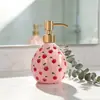 Dispensador de Sabão Criativo Flor de Cerejeira Prensado Transfronteiriço Cerâmica para Banheiro Doméstico Frasco Secundário Frasco de Cerâmica para Gel de Banho Loção