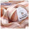 Novelo de Lã de Alpaca Colorido para Tricô à Mão, Lã Média-Grossa para Xale/Casaco DIY, Exclusivamente para Comércio Exterior