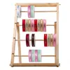 Suporte de Fita de Madeira Maciça Suprimentos para Florista Suporte de Armazenamento de Fitas Suporte para Rolos de Fita Casa DIY Suporte de Armazenamento de Fitas Artesanal
