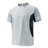 Verano al Aire Libre Transfronterizo Nuevo Estilo Protección Solar Descente Elástico Tela de Cuadros Pequeños Diseño Simple Cuello Redondo Camiseta Moda Casual