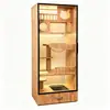 Casa para gatos de madera maciza con varios niveles, jaula para gatos, armario para gatos, caja de arena con inodoro, villa cerrada para gatos en interiores adecuada para todas las estaciones