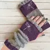 Guantes Personalizados para Otoño e Invierno, Guantes de Punto Cálidos y de Moda para Mujer, Moda Transfronteriza Guantes Bordados Patchwork Cálidos